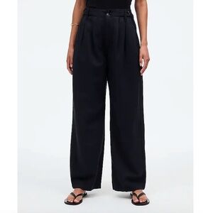 NWOT Madewell Petite Harlow Wide-Leg Pant in Black Size 4P